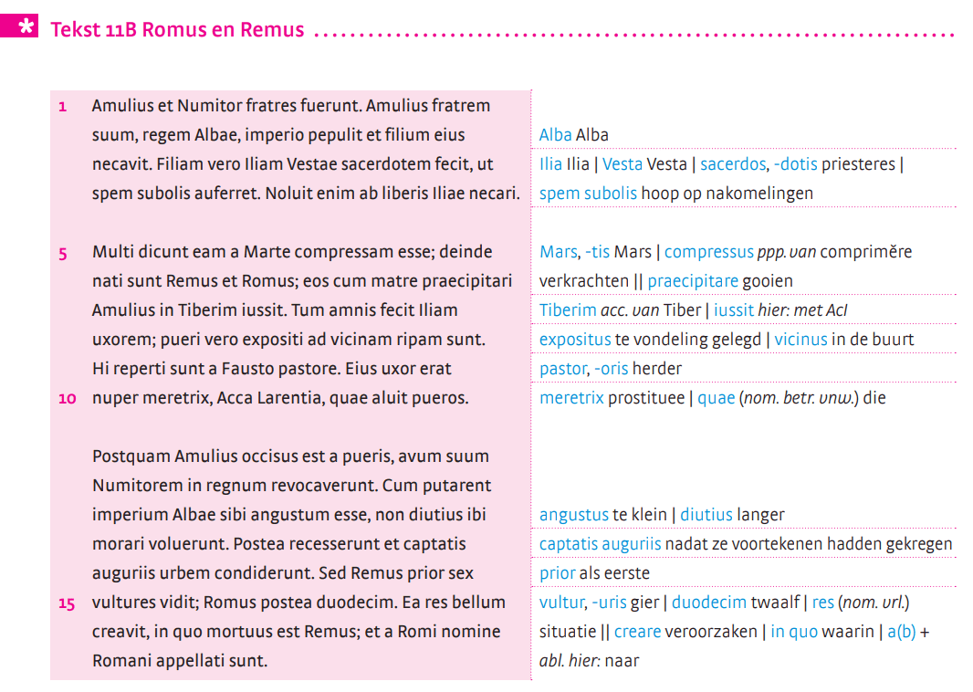 Minerva 1 – 2e druk, tekst 11B Romus en Remus